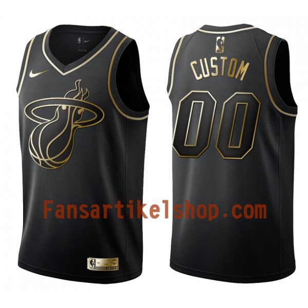 NBA Miami Heat Trikot Benutzerdefinierte Nike Schwarz Golden Edition Swingman - Herren NBA Miami Heat Trikot Benutzerdefinierte Nike Schwarz Golden Edition Swingman - Herren